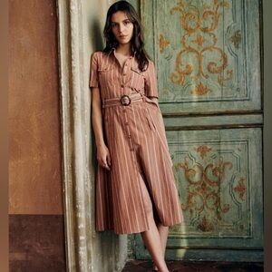 NWOT Sezane Raquel Dress in Terracotta, Size 6